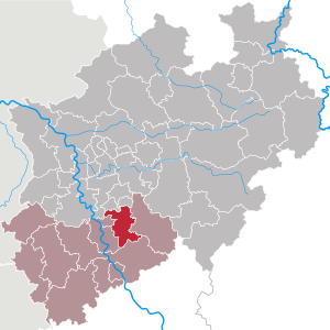 situo de la distrikto ene de Nordrejn-Vestfalio