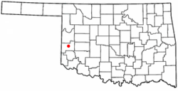 Location of Sayre, Oklahoma