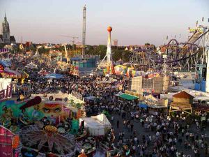 The Oktoberfest in Munich from Ferris wheel