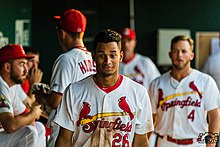 Players of the Double-A Springfield Cardinals in July 2017 Oscar Mercado Springfield.jpg