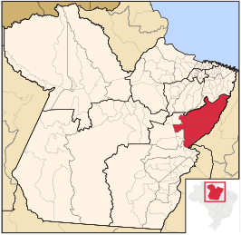 Ligging van de Braziliaanse microregio Paragominas in Pará