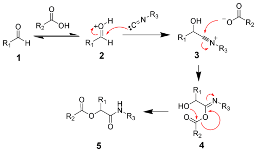 Iontový mechanismus Passeriniovy reakce