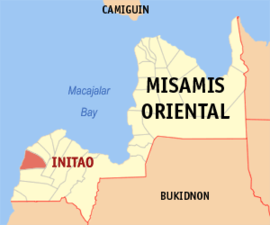 Initao na Misamis Oriental Coordenadas : 8°30'0"N, 124°19'0"E