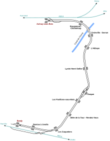 Plan exact des voies de la nouvelle ligne.