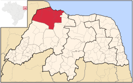 Ligging van de Braziliaanse microregio Mossoró in Rio Grande do Norte