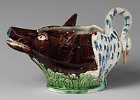 Fox and goose sauceboat, 1770s
