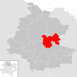 Poloha obce Sigmundsherberg v okrese Horn (klikacia mapa)