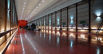 Salle des alternateurs de la centrale de Sima.