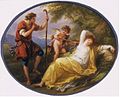 Painting by Angelica Kauffman, typical of those she painted for the interiors designed by the Adam brothers