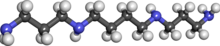 Ball and stick model of spermine