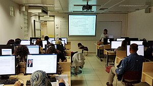 Students of Women and Gender Studies University of Haifa Students of Women and Gender Studies University of Haifa on training in writing in Wikipedia (1).jpg