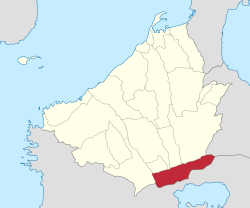 Map of Cavite showing the location of Tagaytay.