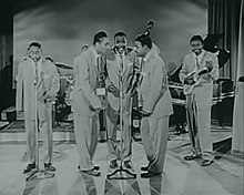 The Clovers - Rock and Roll Revue Apollo Theater 1955.jpg