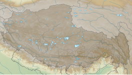 Map showing the location of Rongbuk