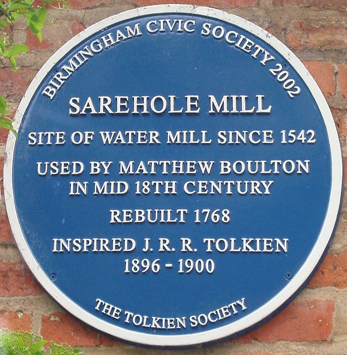 File:Tolkien's Sarehole Mill blue plaque-persp.jpg