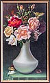 peinture d'un bouquet de roses dans un vase