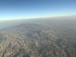 View of Four Peaks from an airplane