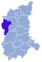 Localização do Condado de Słubice na Lubúsquia.