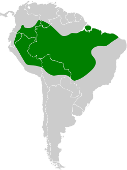 Distribución geográfica del trepador de Lafresnaye.