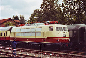 103 224-2 im Deutschen Dampflokomotiv-Museum in Neuenmarkt (Juni 2006)