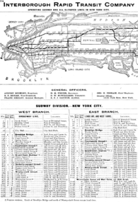 Carte ancienne du réseau du métro