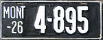Номерной знак Монтаны 1926 года.jpg