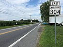 View east along MD 304 at MD 481 in Ruthsburg