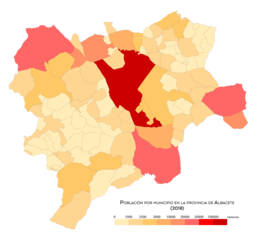 Población por municipio en 2018.