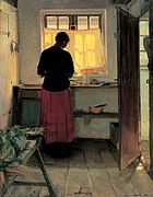 Chica en la cocina c. 1886