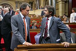 Artur Mas i Oriol Pujol el 2009 al Parlament