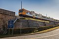 Puente internacional de Valença a Tuy, se ve un tren de CP cruzando hacia España.