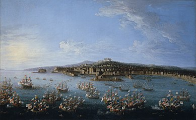 Vue de la mer, toile d'Antonio Joli, musée du Prado, Madrid, 1759.