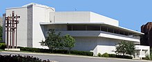 Community Christian Church was designed by Frank Lloyd Wright and is next to the Country Club Plaza. Community Christian Church KCMO.jpg