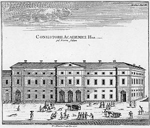 Konsistoriehusets fasad mot S:t Eriks torg 1770.