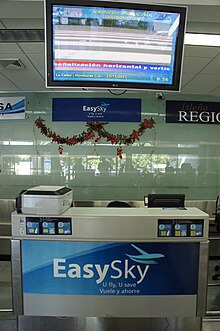 Mostrador de facturación de EasySky en el Aeropuerto Internacional Ramón Villeda Morales (2011)