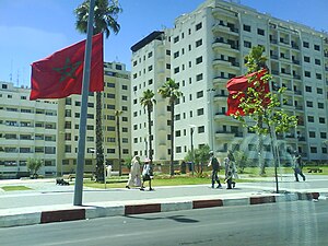 English: Flag of Morocco, Tangier. العربية: عل...