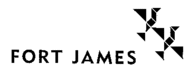 Logo of the defunct Fort James Corporation. It uses typeface and simple geometric shapes such as squares and triangles. The trademark was cancelled several years ago. http://tmsearch.uspto.gov/bin/showfield?f=doc&state=4808:kz2izk.2.1