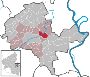 Poziția Framersheim pe harta districtului Alzey-Worms