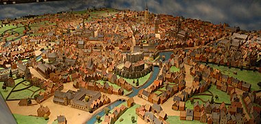 Maqueta de la antigua ciudad de Gante