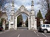 Hollybrook Cemetery - Entrance gates and gate piers