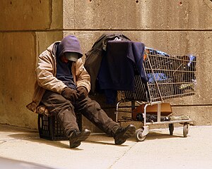 Homeless Veteran on the streets of Boston, MA