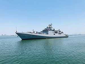 INS Talwar (F40) entering the port of Manama, Bahrain