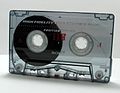 An audio cassette tape for recording sound