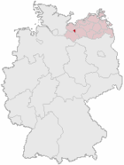 Karte Schwerin in Deutschland