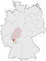 Lage des Landkreises Groß- Gerau in Deutschland. 
 GIF-BILLEDE