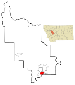 Location in Lewis and Clark County, Montana