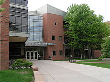 Entrance to Lindell Library Lindell Library (Augsburg College).JPG