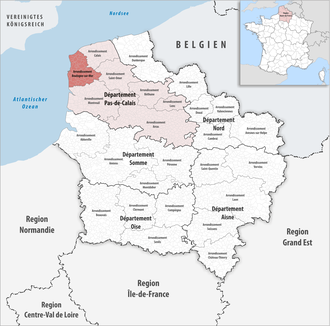 Булонь-сюр-Мер на карте