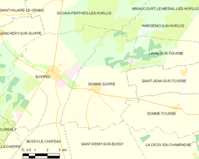 Poziția localității Somme-Suippe