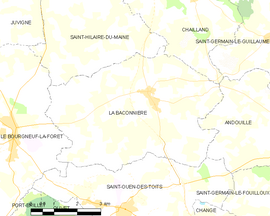 Mapa obce La Baconnière